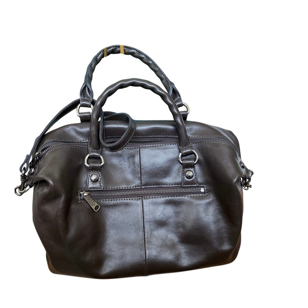 Patricia Nash Calasetta, Leather Satchel Crossbody  Mushroom NWT